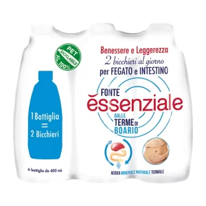 Fonte Essenziale 6x400ml Acqua Minerale Naturale Termale Per Fegato Ed Intestino