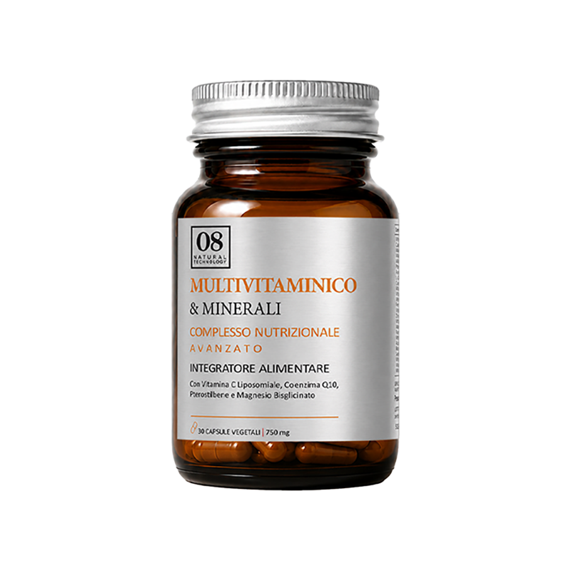 08 Natural Technology Multivitaminico e Minerali integratore multivitaminico e minerali 30 capsule